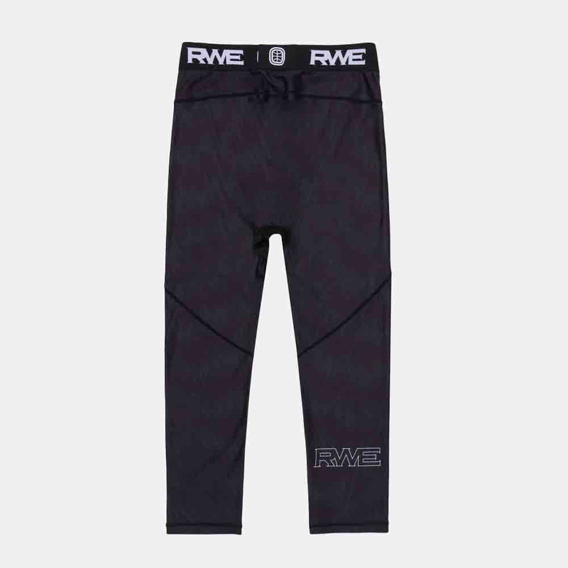 Rear view of the Overtime RWE Valid 3/4 Compression Tights.