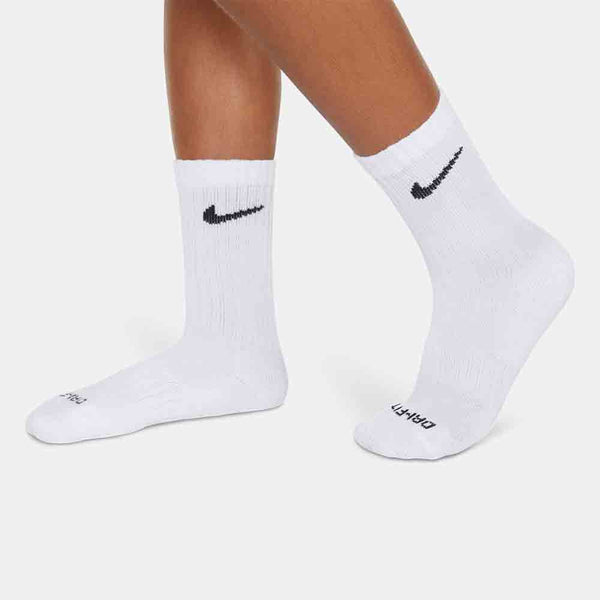 Side view of the Nike 6 Pack Crew Socks (4-7).