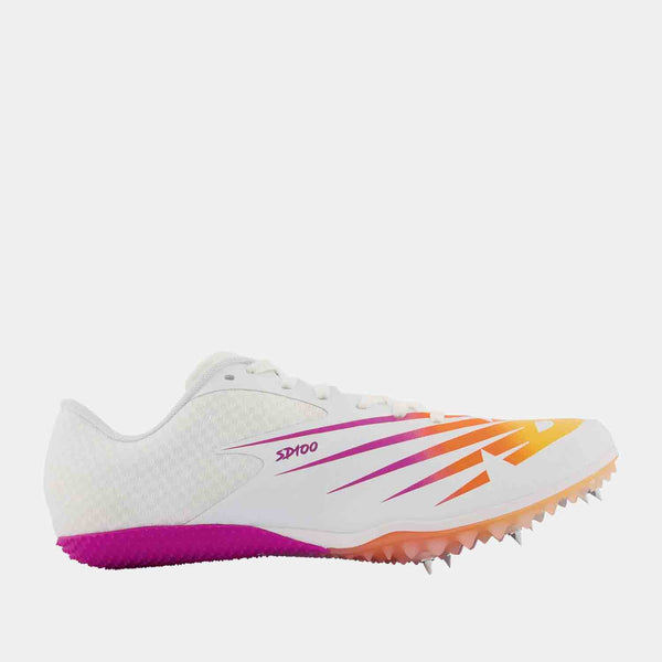 Side view of the New Balance SD100v4 Sprint Spikes.