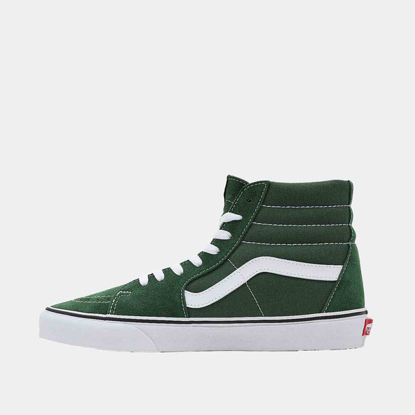 Side medial view of the Vans 'Color Theory Greener Pastures' Classics Sk8-Hi Shoes.